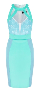 VERY Lace Turquoise Bodycon Dress £49